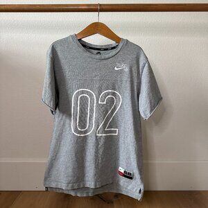Nike SB 3/4 Sleeve Skate Tee Gray & Black Raglan Shirt Size Small